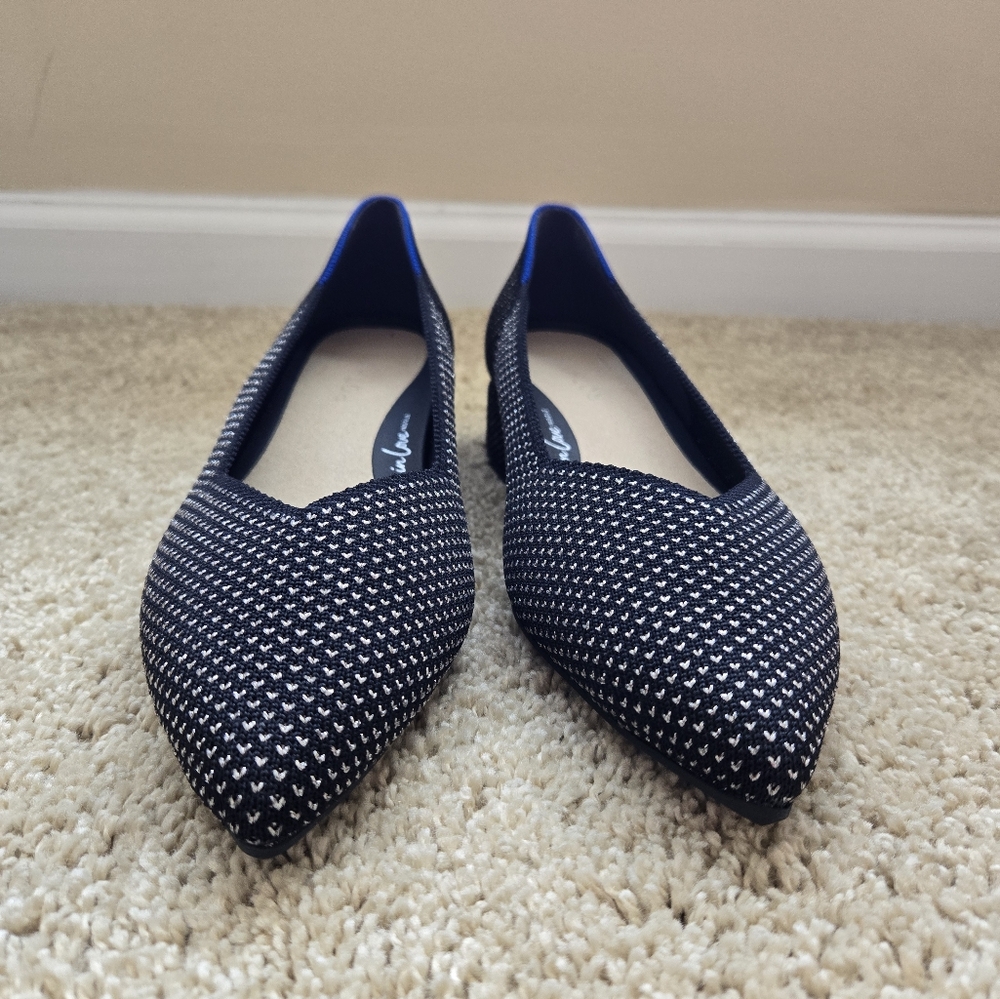 Rothys The High Point In Love Insole Heels Womens 8.5 Black Star Studded - Picture 2 of 10